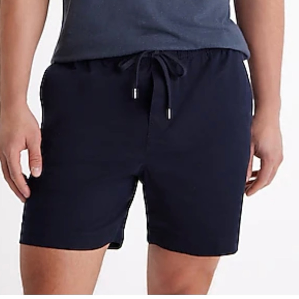 🩳 Express Navy Stretch Drawstring Shorts Men’s XXL 97% Cotton NWT 7” inseam